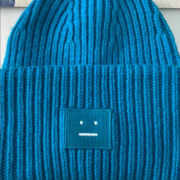 acne ribbed beanie hat